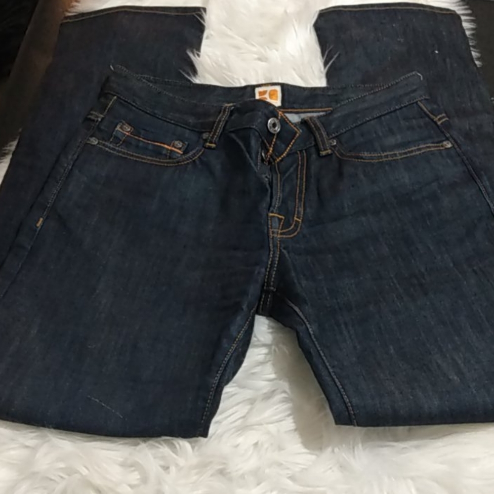 Boss orange men's dark wash orange stitch jeans